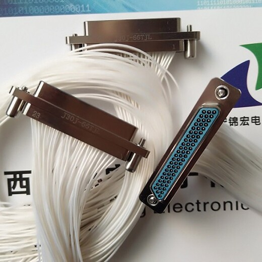 锦宏牌矩形连接器,吉林通化精密J30J压接带电缆矩形连接器