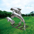 甘肃不锈钢海豚雕塑生产厂家,镜面海豚雕塑图片