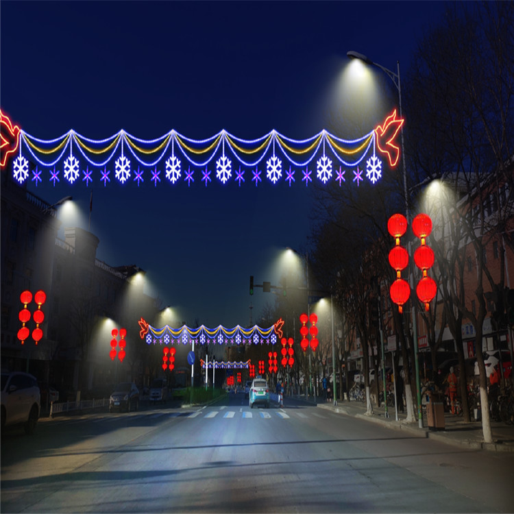 国庆街道亮化众熠街道装饰亮化众熠厂家,跨街过街灯