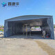 制造大型伸缩仓库棚-厂房间活动雨棚安全可靠,膜结构停车棚图