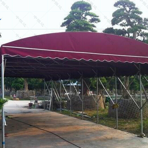 郑州钢结构推拉雨棚可定制,推拉折叠雨棚