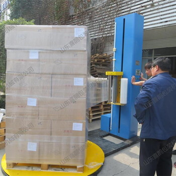 托盘纸箱缠绕膜机山东喜鹊包装机械专业生产好用耐用设备