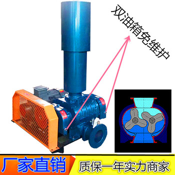 水产养殖罗茨鼓风机鱼塘增氧机三叶罗茨风机辽宁增氧机11KW