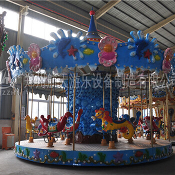 郑州航天游乐设备,定制郑州航天旋转木马样式优雅