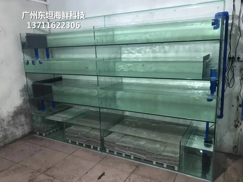 广州南沙玻璃海鲜池定做电话