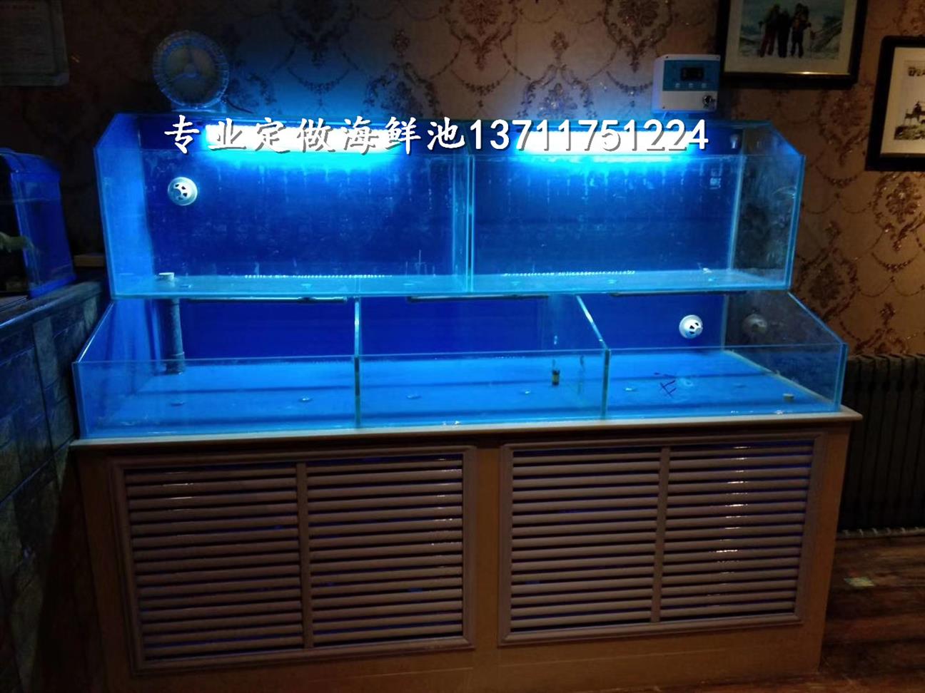 广州东圃玻璃海鲜池价格