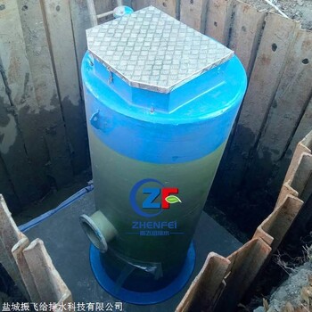 直徑3米高5.2米預(yù)制一體化雨水提升泵站