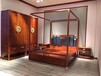 红木新中式大床款式刺猬紫檀花梨木架子床价格图片