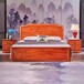 中山刺猬紫檀大床厂家明清古典款式三件套款式图片价格