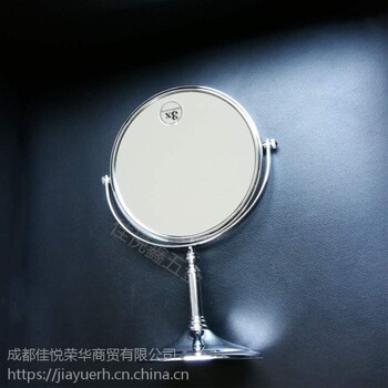 厂家台式可移动双面铜镜不锈钢可翻转卧室镜子