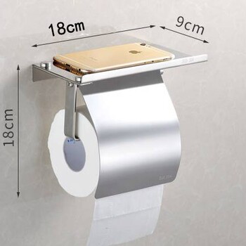 防水手机纸架能防尘挡水带遮盖板的厕所空心卷纸盒佳悦鑫JYX-X02B