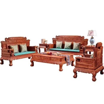 新古典红木沙发款式图片刺猬紫檀花梨木沙发六件套价格
