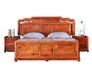 刺猬紫檀大床三件套款式红木双人床18米图片价格