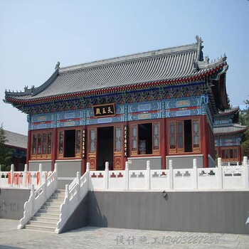 此圖樣式祠堂家族祠堂宗祠仿古戲樓設(shè)計(jì)古建祠堂施工