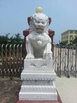 传统石狮子银行门口港币狮摆放手工雕刻石材狮子雕塑