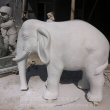 石雕吸水大象厂区公园汉白玉大象形态各异石雕大象