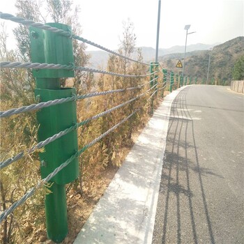 公路景区五根钢索的护栏缆瑞缆索护栏