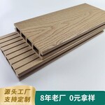 定制批发零售普瑞景观135*25方孔木塑3D在线压花地板