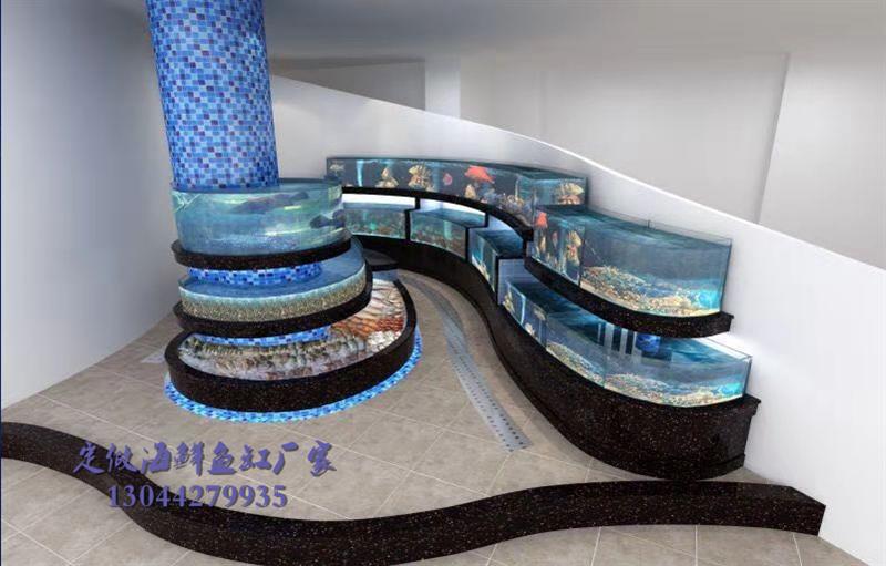 清远饭店玻璃鱼缸结构图