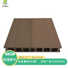 定制批发普瑞塑木100*30方孔生态木地板 阳台木塑地板 户外地板