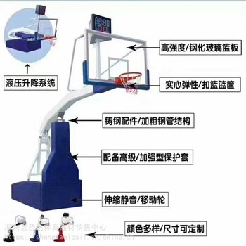 移动篮球架仿液压篮球架批发可折叠篮球架