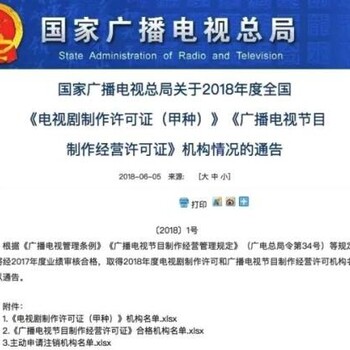 天津南开区办理广播电视节目制作许可证 约之以礼