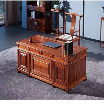 花梨木办公家具款式刺猬紫檀简易书桌书柜