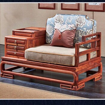 红木中式座椅家具刺猬紫檀江南新中式6件套沙发