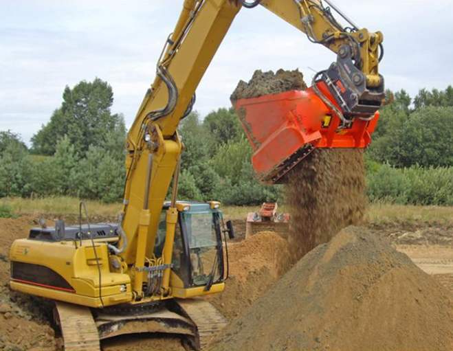 西安沃尔沃挖机土壤修复筛分斗,智造大观,挖掘机土壤修复