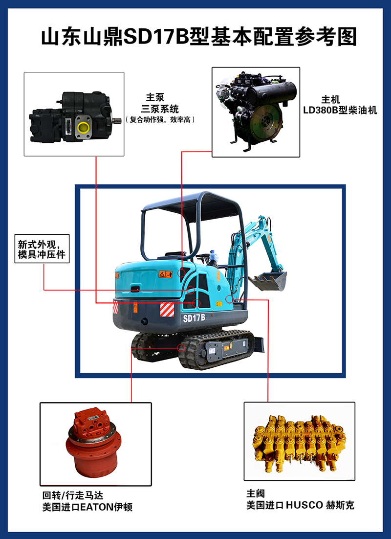 迷你17B小型挖掘机规格