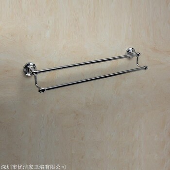 衛(wèi)生間鋅合金毛巾架雙桿毛巾桿
