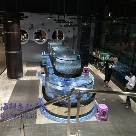 东莞市场玻璃鱼缸制冷机价格 生猛海鲜鱼池 海鲜池过滤