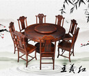 手工制作缅甸花梨餐桌百搭多用,中式餐桌椅图片
