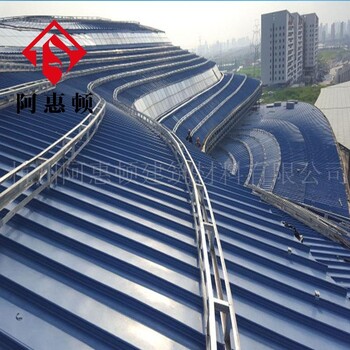 汽车站65-400高立边金属屋面 氟碳喷涂铝合金屋面板 定制扇形板