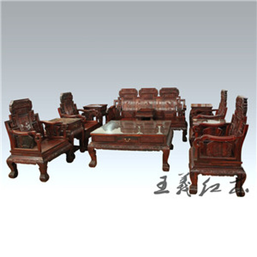 标准榫卯结构济宁精美王义红木红木家具款式新颖,交趾黄檀沙发