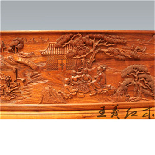 济宁老图谱雕刻缅甸花梨沙发做红木