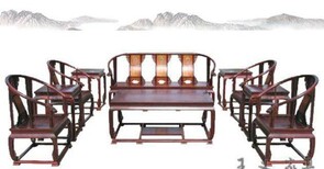 青岛2020新款红木办公沙发原木制作,大红酸枝沙发图片2