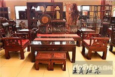 威海精雕细琢红木办公沙发手工雕刻,济宁缅甸花梨沙发图片1
