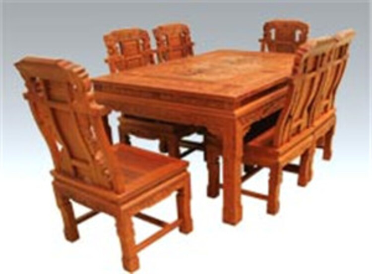 精美王义红木缅甸花梨餐桌优质服务济宁红木家具
