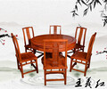 环保王义红木缅甸花梨餐桌收藏价值高休闲桌椅