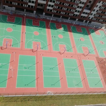 郑州速瑞学校塑胶硅pu篮球场排球场