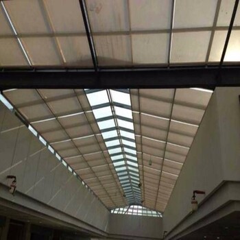 玻璃顶电动遮阳帘-玻璃顶遮阳帘定制-商场天井遮阳帘安装厂家