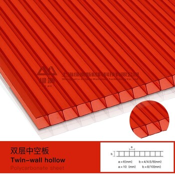 透明双层阳光板定制 上海绿澳PC板材工厂