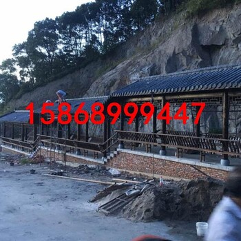 千島湖現(xiàn)代亭碳化木廊架廠家