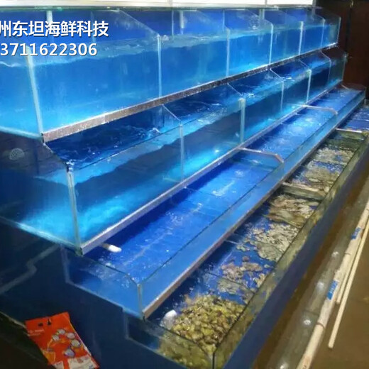 广州增城玻璃海鲜池价格 玻璃海鲜池