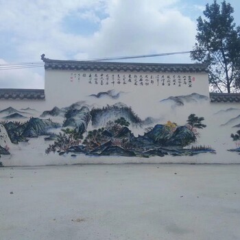 红黄蓝墙绘美丽乡村彩绘,福州美丽乡村墙体彩绘
