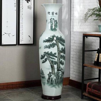 景德镇陶瓷大花瓶客厅新房落地大花瓶中式摆件艺术花瓶