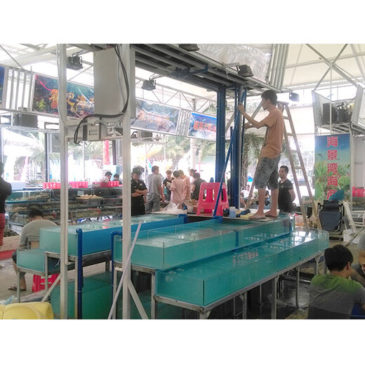 深圳赤尾订做海鲜池厂家 玻璃海鲜缸制作视频