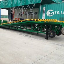 承载10吨叉车装卸平台货柜车高度调节板手摇升降货台