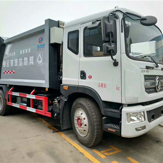 东风挂桶垃圾车,国六10吨绿化垃圾清运车
